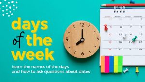 the days of the week in english