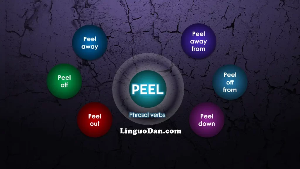 Phrasal Verbs With 'Peel'. peel-off phrasal verb