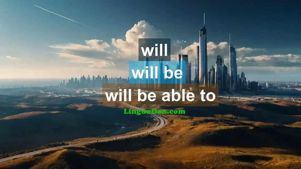 the difference between "will", "will be" and "will be able to"