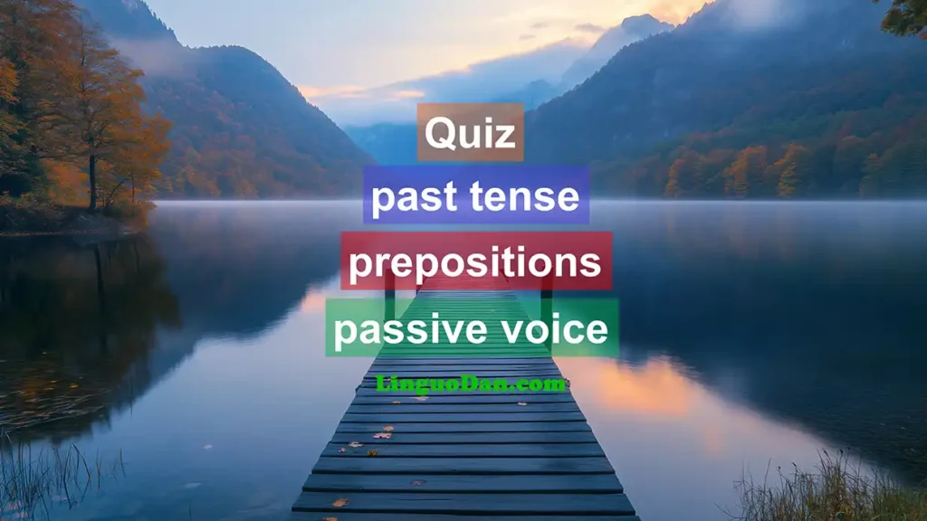 Rules of English grammar: Passive voice, prepositions and verbs to be, to go, to have