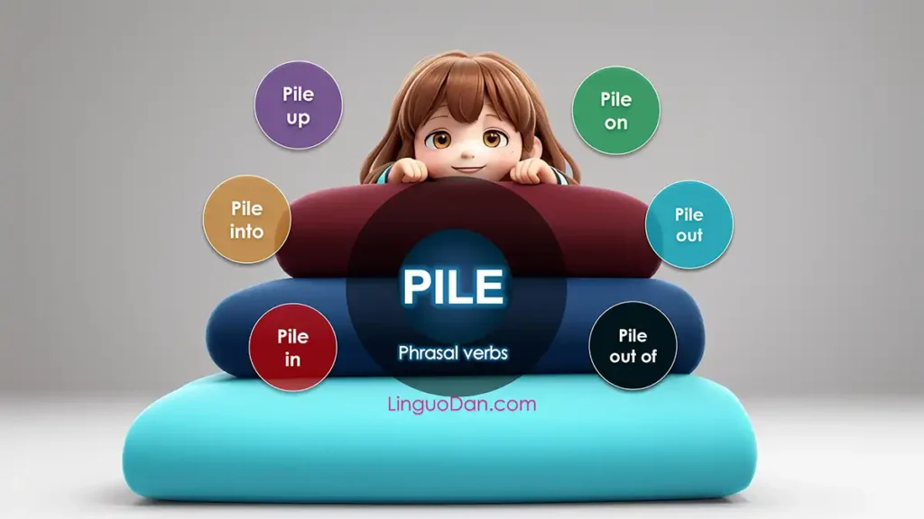 TOP 10 phrasal verbs with "pile"