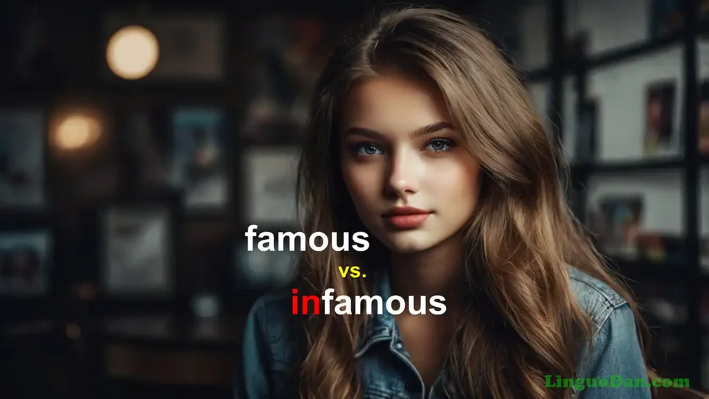 The difference between famous and infamous in English