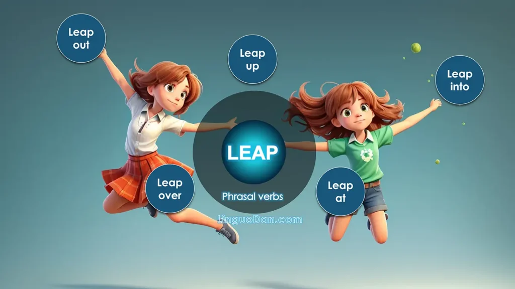 TOP 10 phrasal verbs with "Leap"