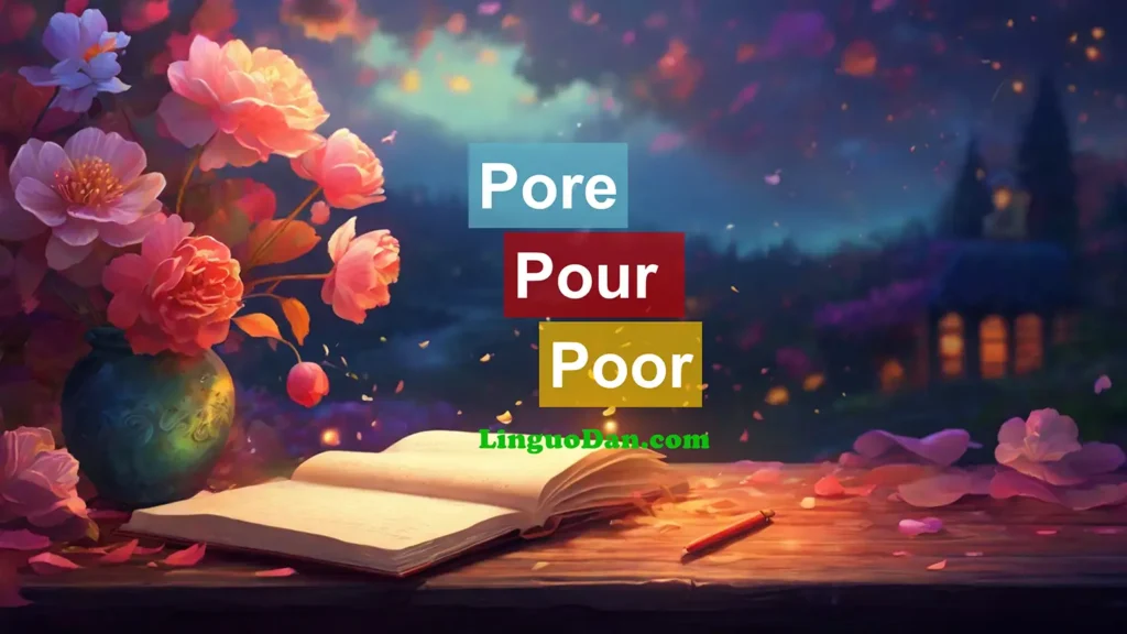 Poor, Pore, Pour