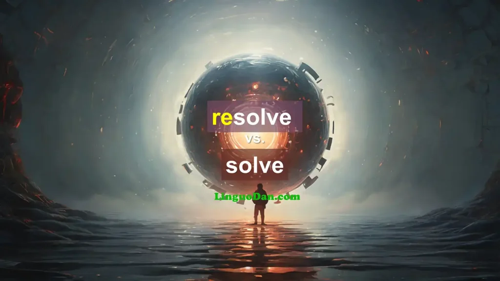 What is the difference between solve and resolve?