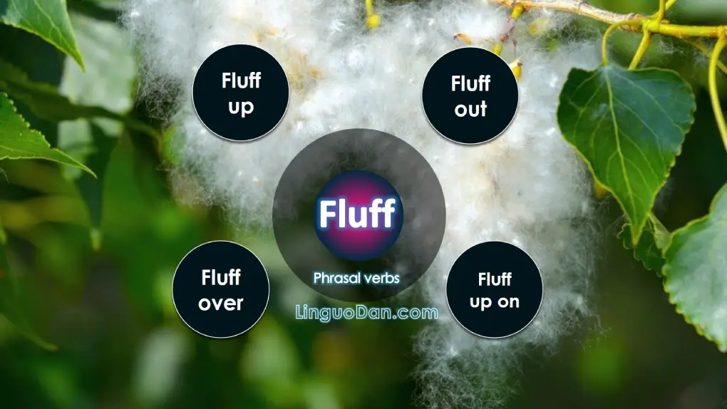 Meaning of fluff something up in English