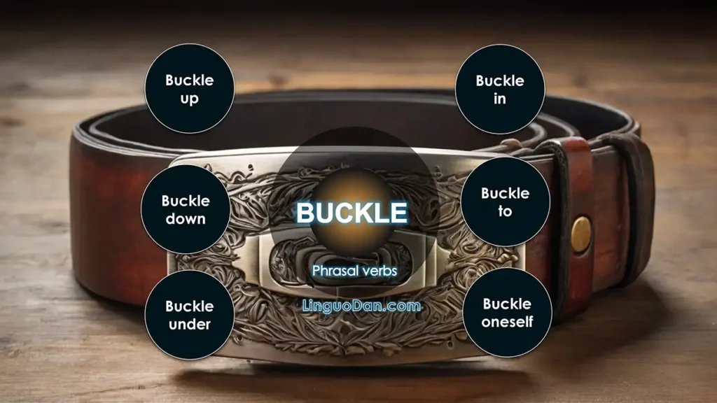 buckle up Buckle down phrasal verb