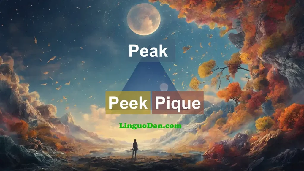 'Pique' vs. 'Peak' vs. 'Peek'