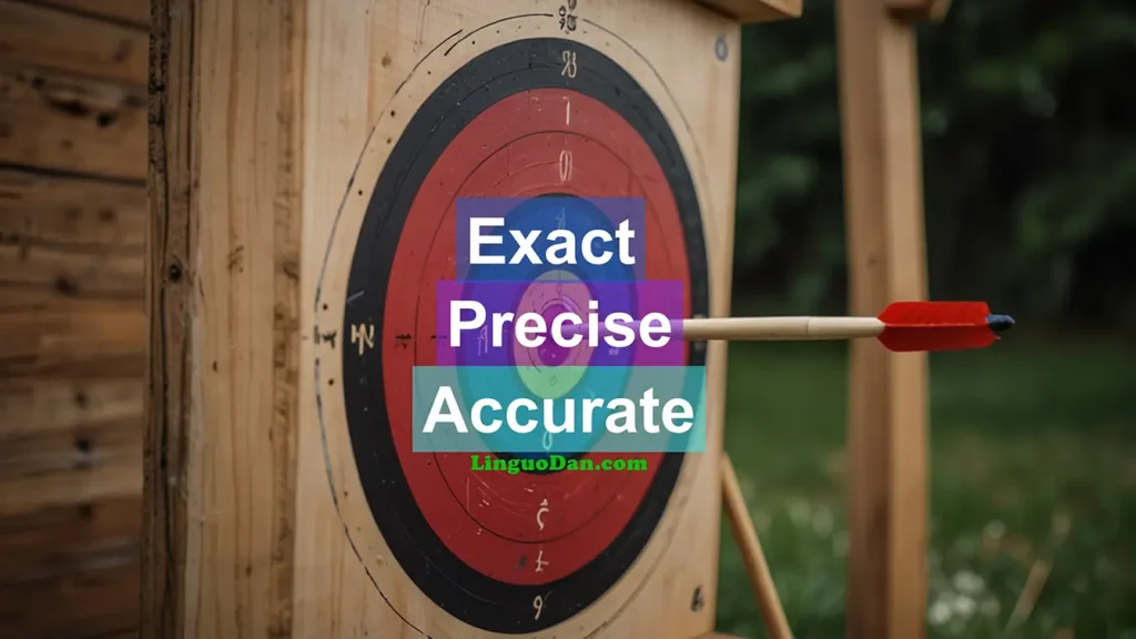 What's the difference between "exact" "accurate" "precise"?